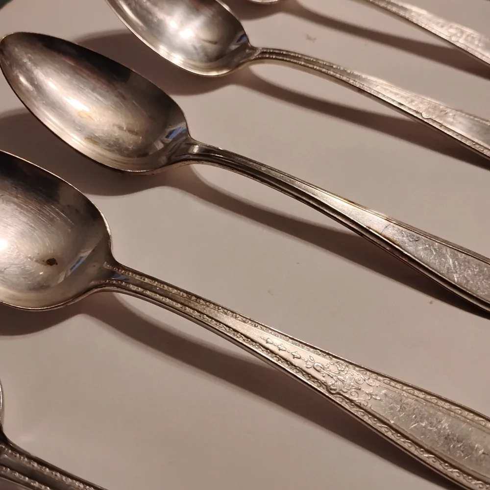 WM Rogers & Son AA Silver Plate 56 Piece Flatware Set‎ Triumph Service For 10 +